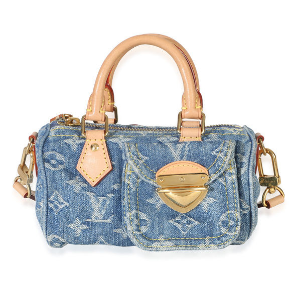 Louis Vuitton Handbags - Louis Vuitton Blue Monogram Denim Nano Speedy